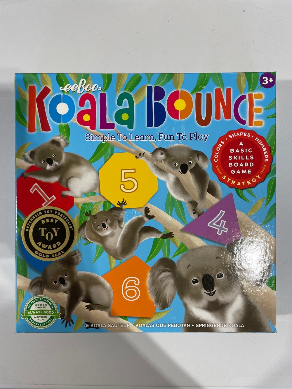 Koala Bounce Kids Board Game - Colorful